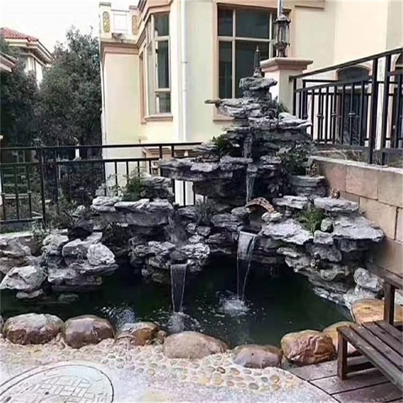 蓬莱庭院假山鱼池造价